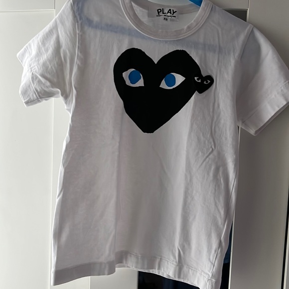Comme des garçons play women printed heart cotton T-shirt size XS exc/ con - Picture 7 of 7